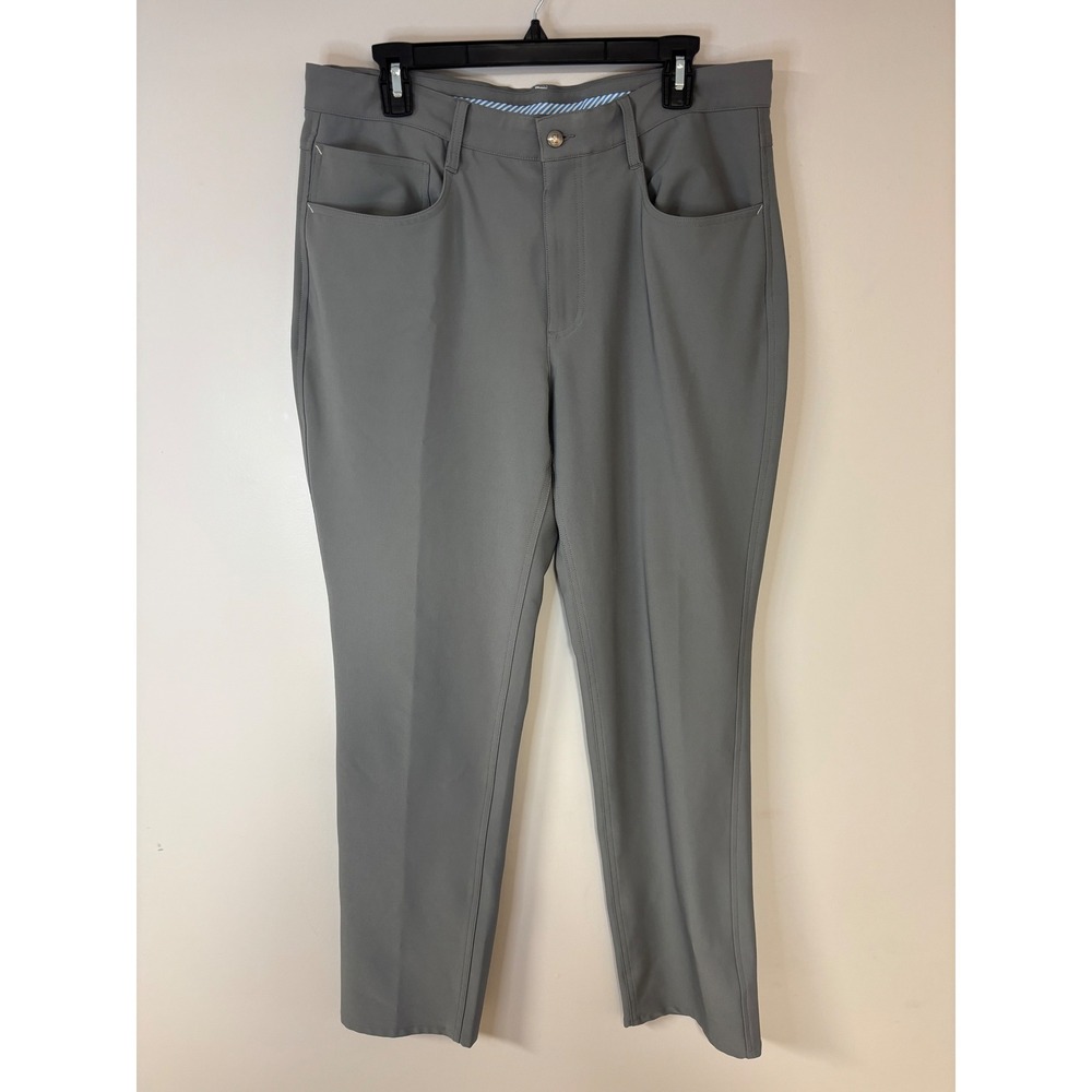 FootJoy Golf Pants Mens W34 L32 Gray‎ Athletic Fit Polyester Spandex